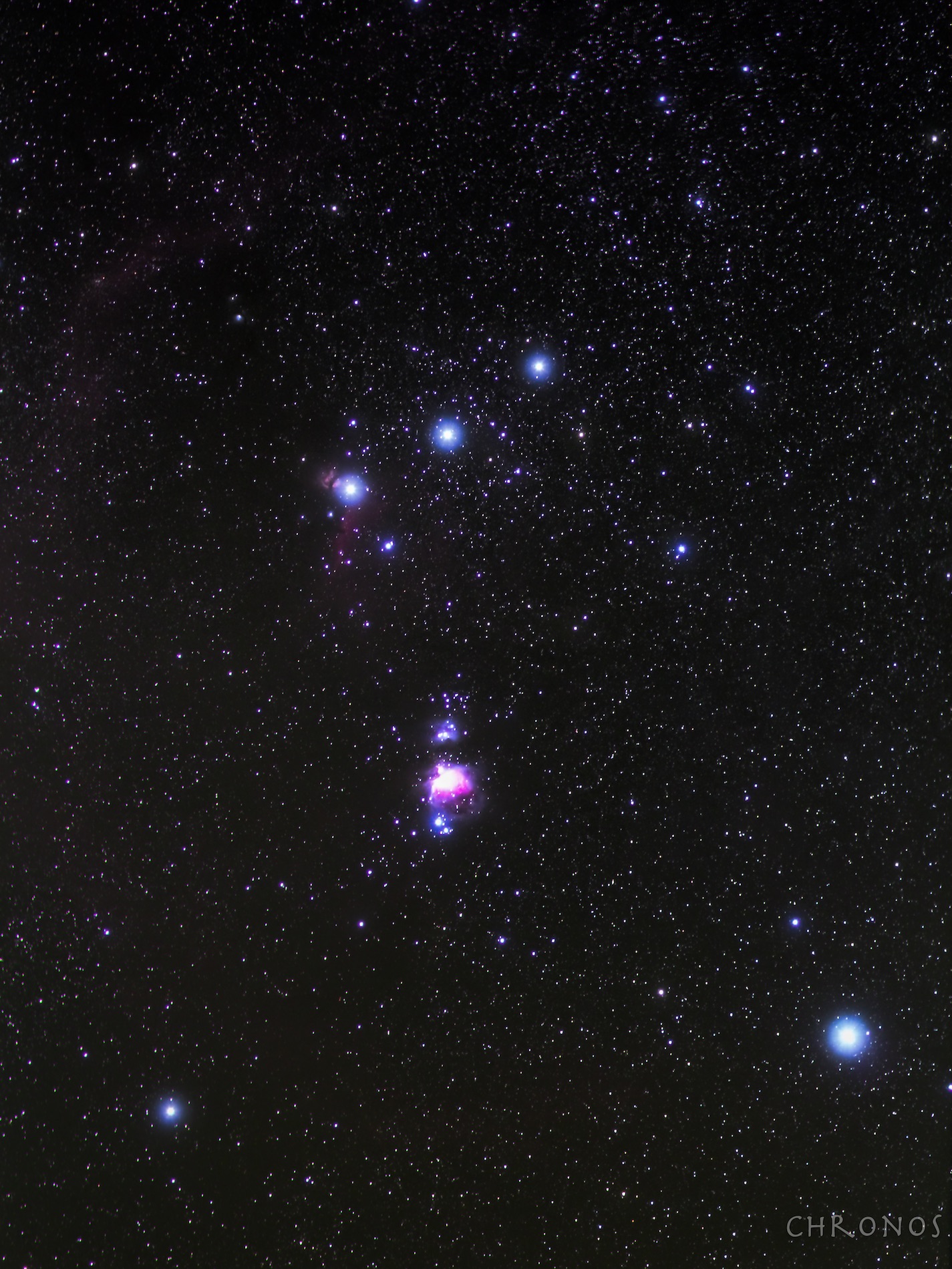 Photo du Baudrier de la Constellation d'Orion